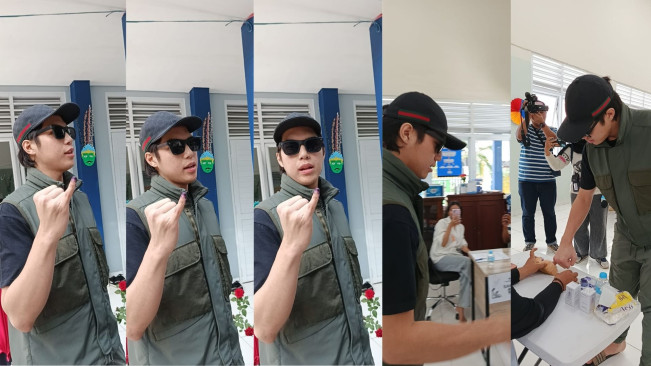 Gaya El Rumi Nyoblos Cagub DKI Jakarta, Pilih Siapa?